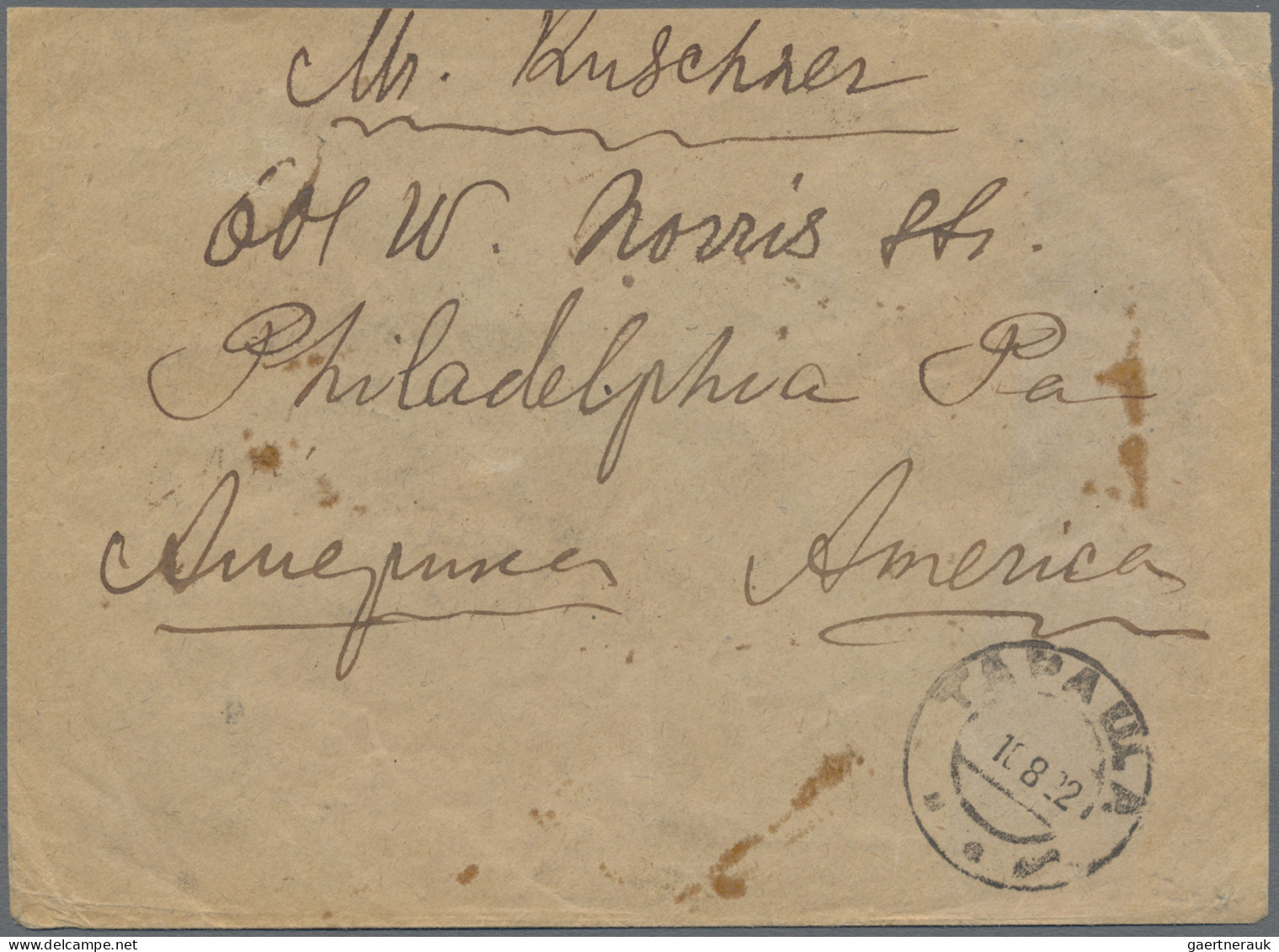 Ukraina: 1922 Cover Sent From Tarasha, Kiev Oblast, Central Ukraine To Philadelp - Oekraïne