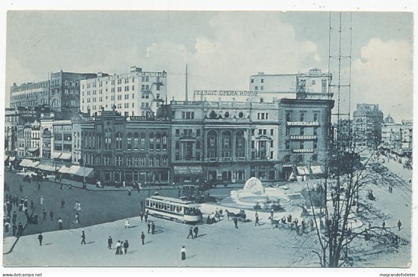 CPA PK AK  CARTE POSTALE  ETATS-UNIS AMERIQUE DETROIT MICHIGAN CADILLAC SQUARE AND MONROE AVENUE 1905 - Detroit