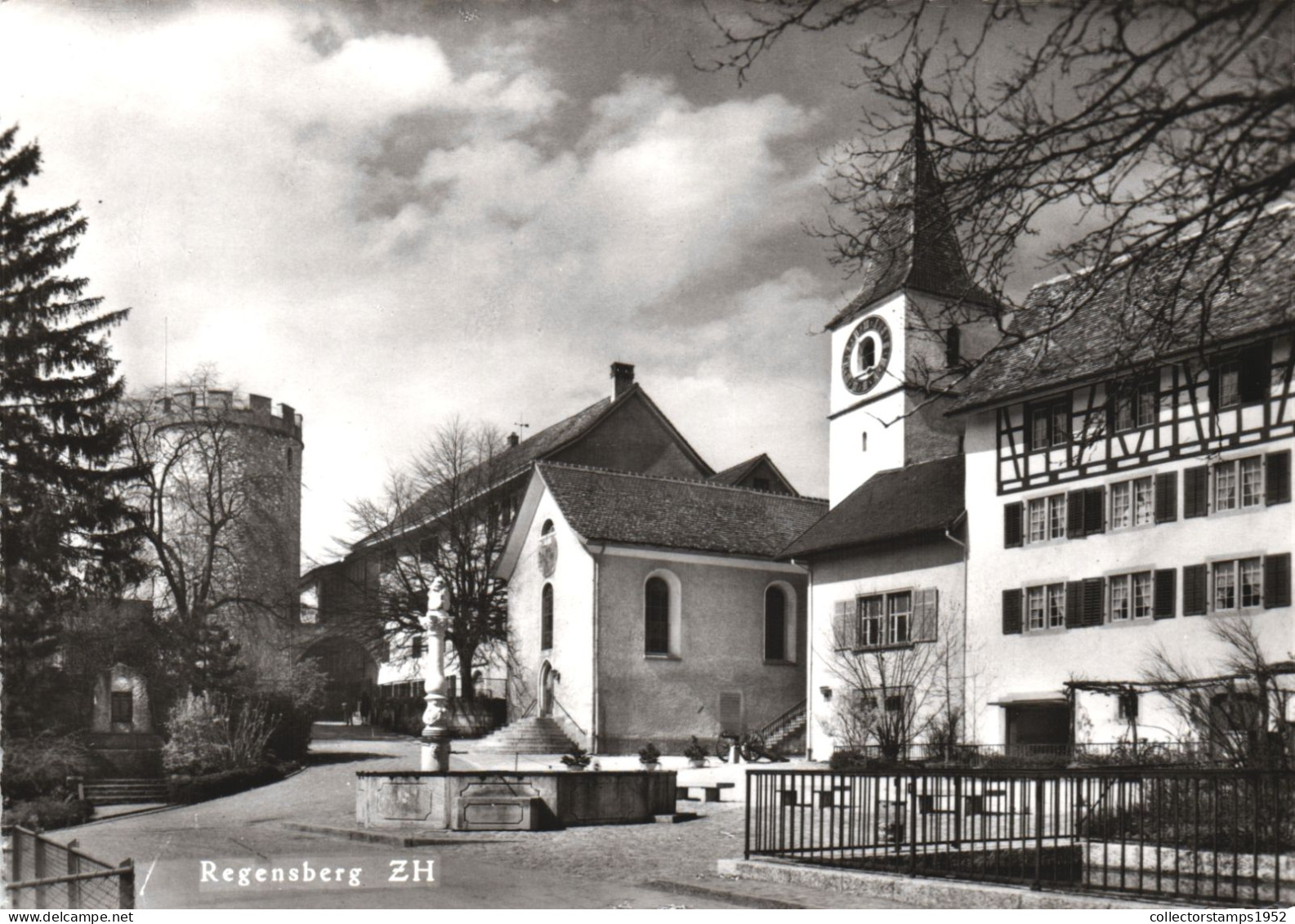 SWITZERLAND, ZURICH, REGENSBERG, COMMUNE, CHURCH, INN OF THE MEDIEVAL CASTLE TOWN FOR 500 YEARS - Regensberg