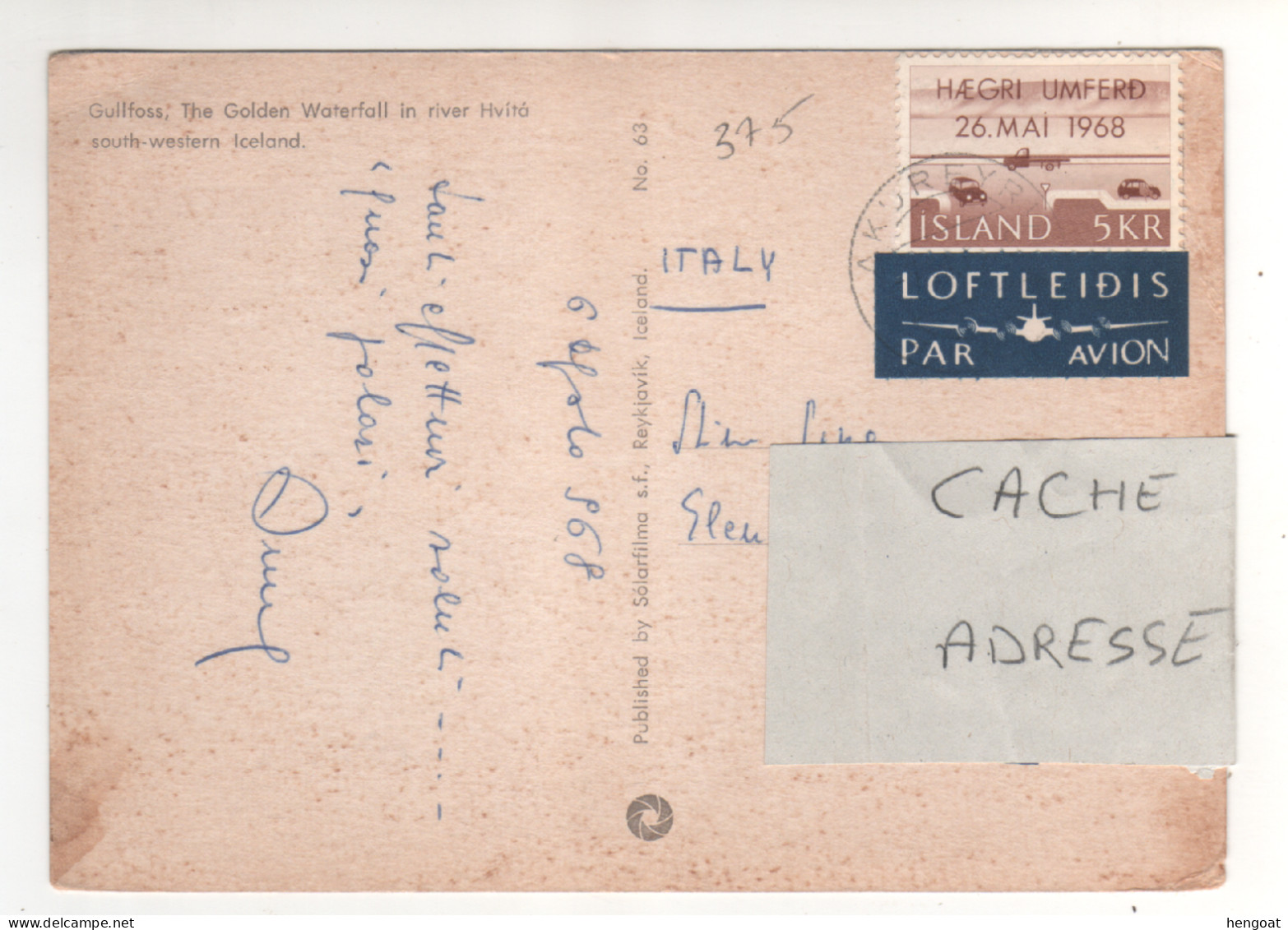 Timbre , Stamp Yvert N° 375 Sur Cp , Carte , Postcard Du 06/??/68 - Lettres & Documents