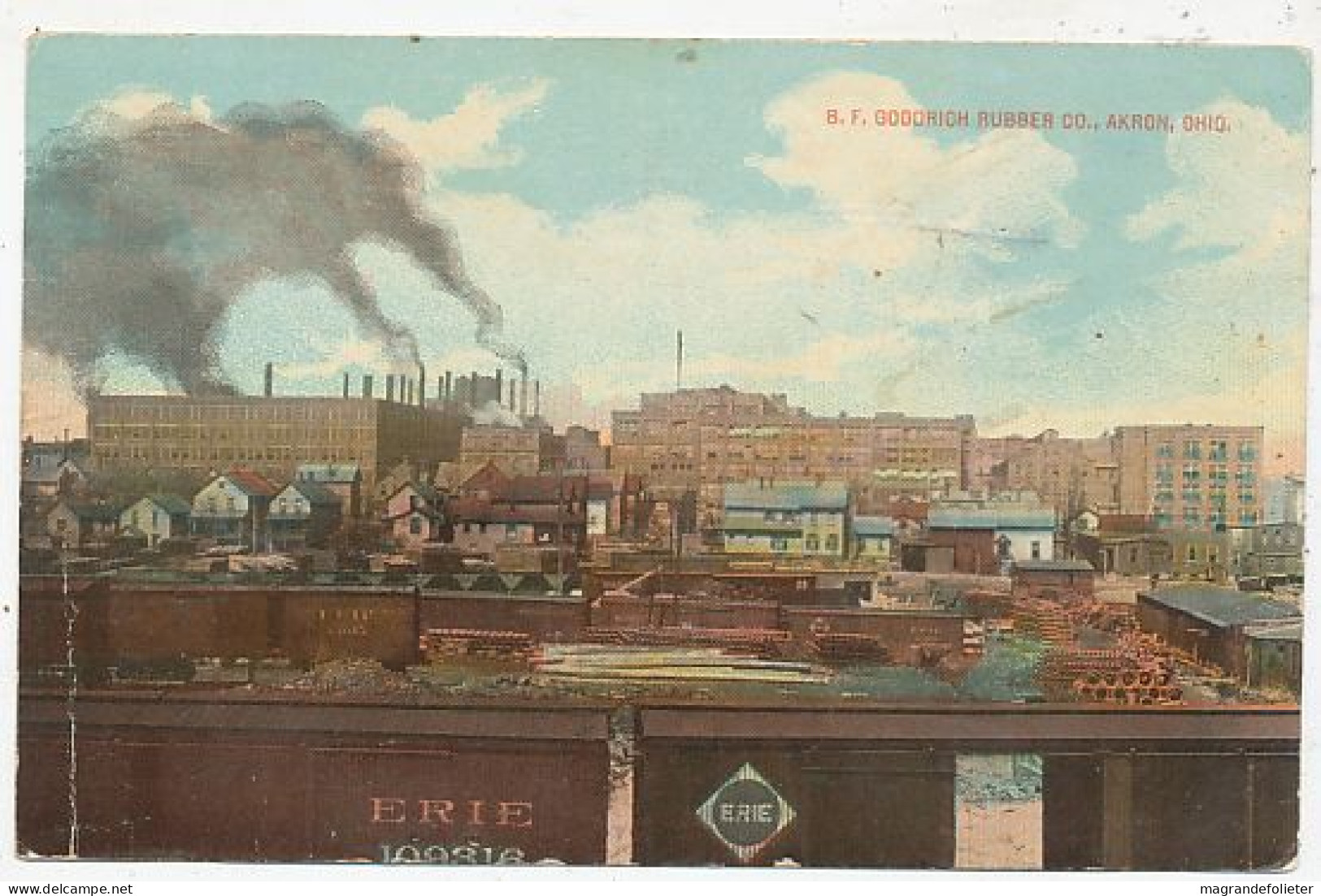 CPA PK AK  CARTE POSTALE  ETATS-UNIS AMERIQUE AKRON OHIO B.F. GOODRICH RUBBER CO. 1912 - Akron