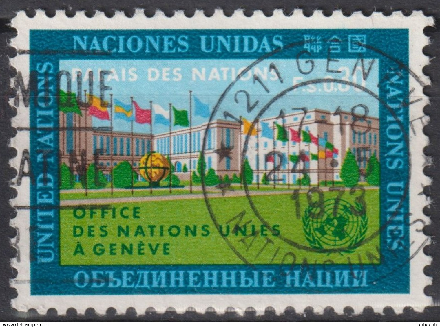 1969 UNO Genf ° Mi:NT-GE 4, Yt:NT-GE 4, Zum:NT-GE 4, Palais Des Nations, Genf - Used Stamps