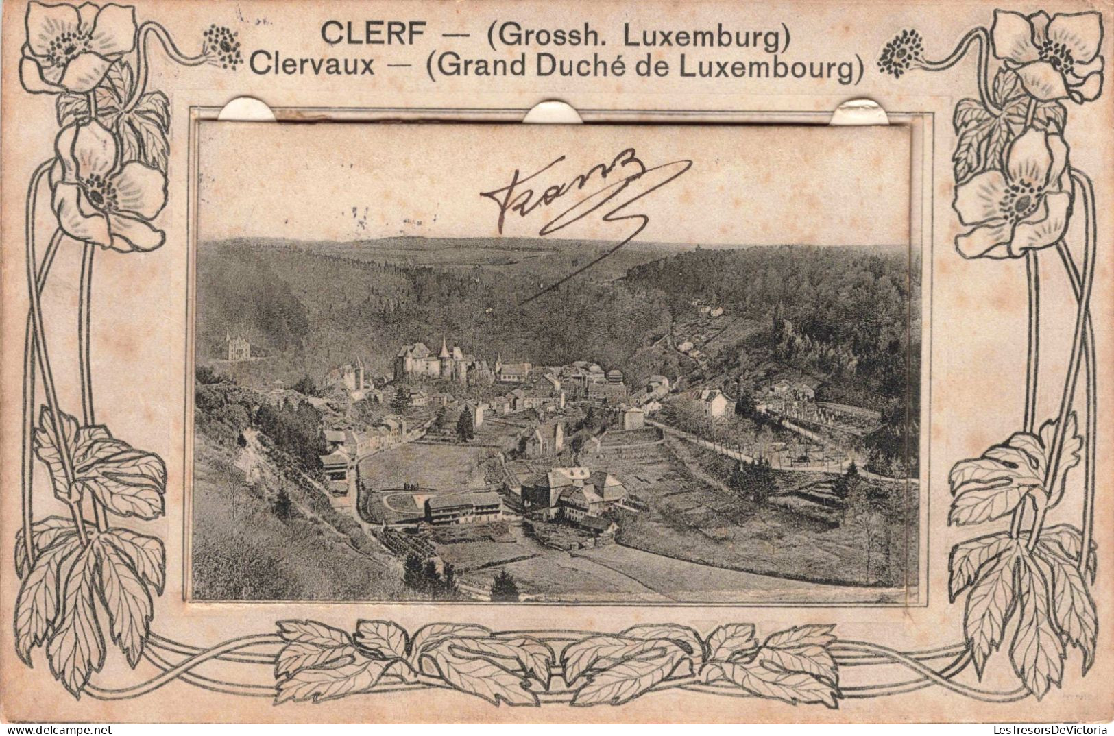 Carte Système - Clervaux - Grand Duché Du Luxembourg - Timbre -  Carte Postale Ancienne - Mechanical