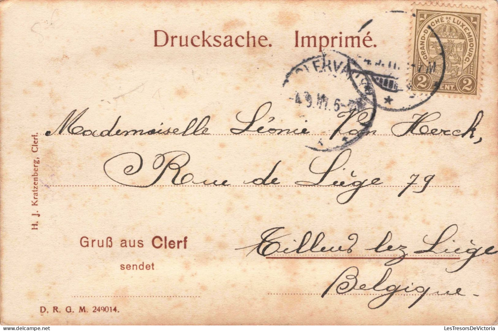 Carte Système - Clervaux - Grand Duché Du Luxembourg - Timbre -  Carte Postale Ancienne - Met Mechanische Systemen