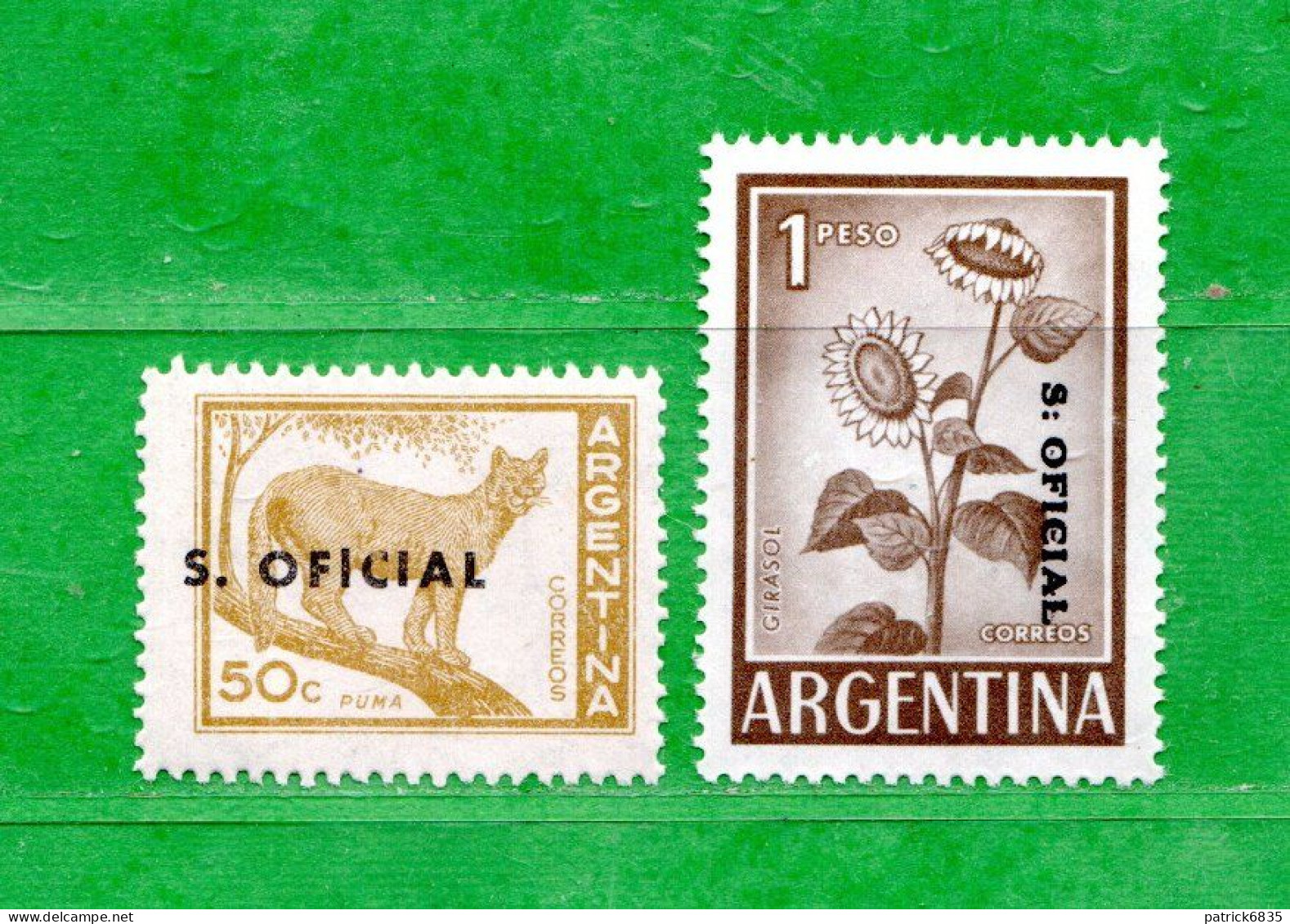 (Mn.1 ) Argentina - ** 1959- S.OFICIAL - PUMA - Tournesol.  Yvert  383-386A.  MNH** - Service
