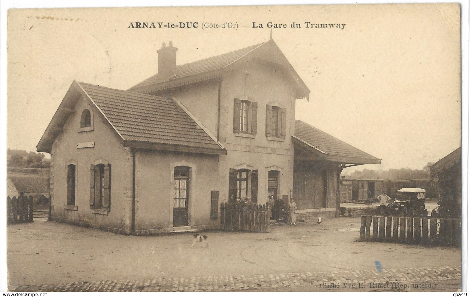 21    ARNAY - LE  DUC  LA  GARE  DU  TRAMWAY - Arnay Le Duc