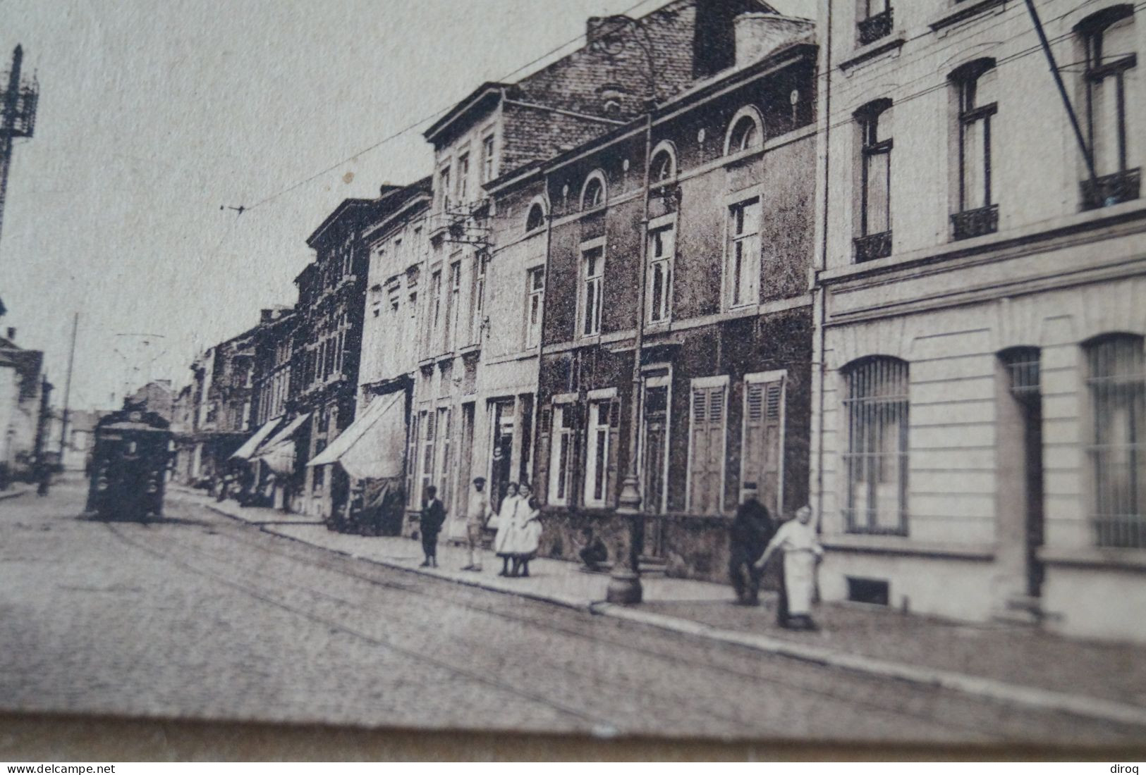 Belle Carte Ancienne, Gilly,chaussée De Câtelet Et La Poste,Tram,1924 - Charleroi