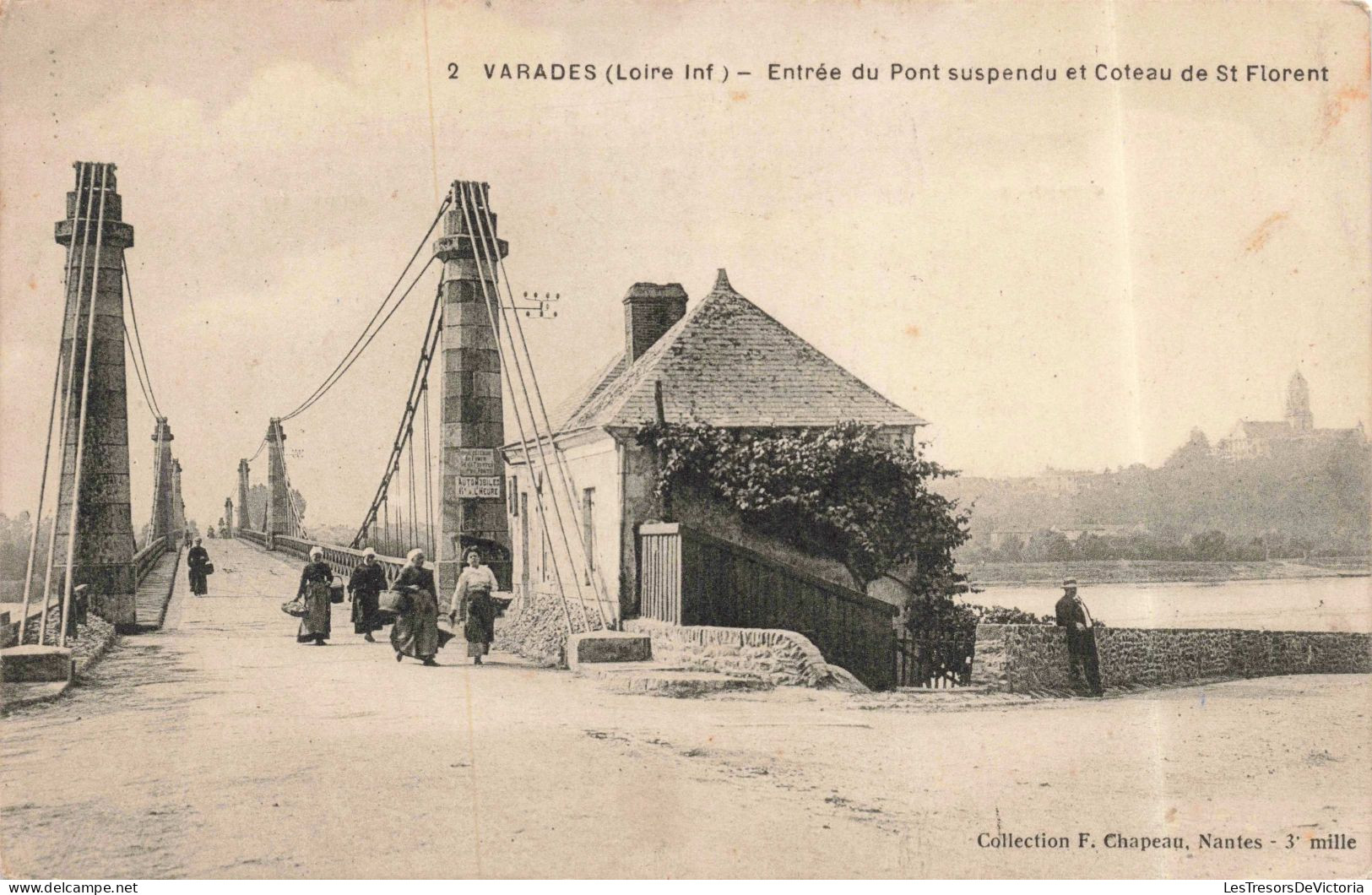 FRANCE - Châteaubriant - Varades - Entrée Du Pont Suspendu Et Coteau De St Florent - Carte Postale Ancienne - Châteaubriant