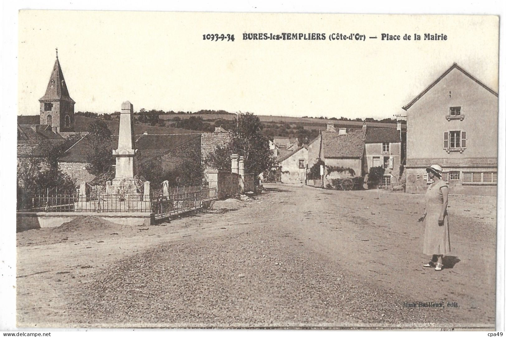 21    BURES - LES - TEMPLIERS   PLACE  DE  LA  MAIRIE - Sonstige & Ohne Zuordnung