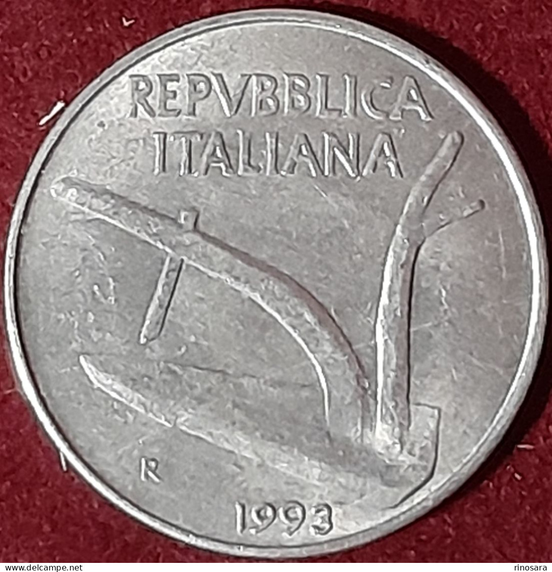 Errore Di Conio 10 Lire 1993 Repubblica Italiana - Variëteiten En Curiosa