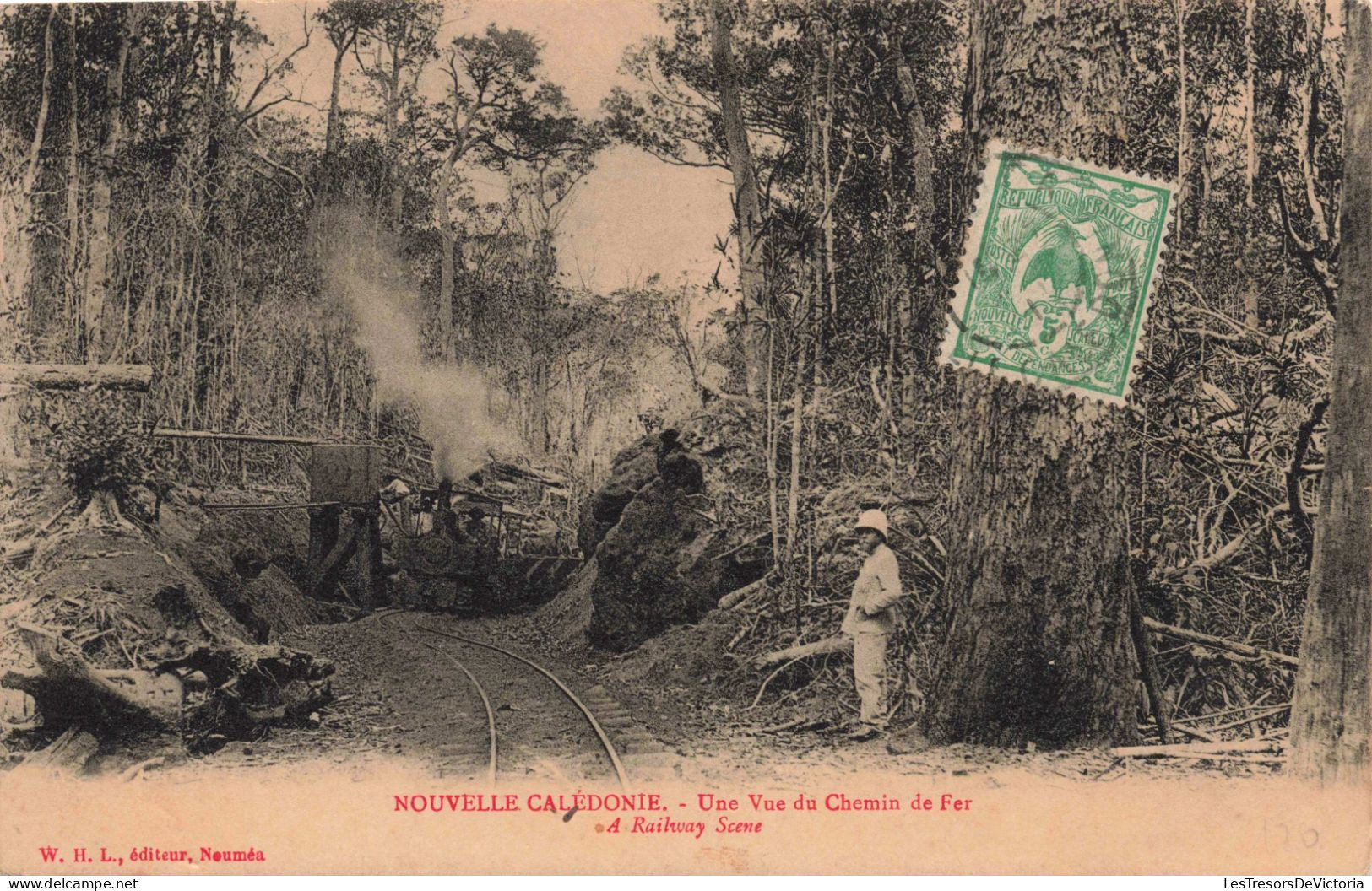 Nouvelle Calédonie - Une Vue Du Chemin De Fer - WHL -  Carte Postale Ancienne - Nieuw-Caledonië