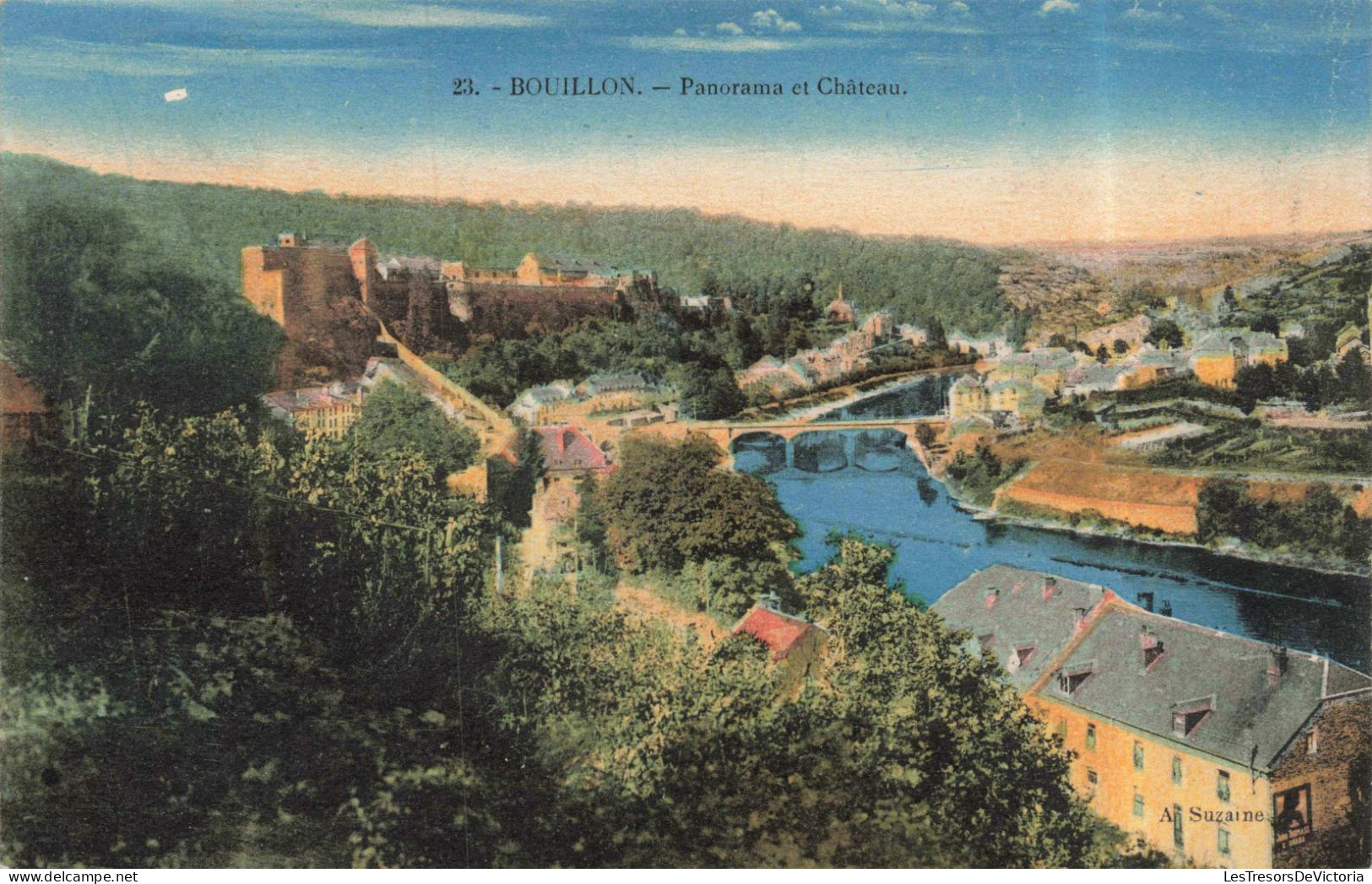 BELGIQUE - Neufchâteau - Bouillon - Panorama Et Château - Colorisé - Carte Postale Ancienne - Neufchâteau