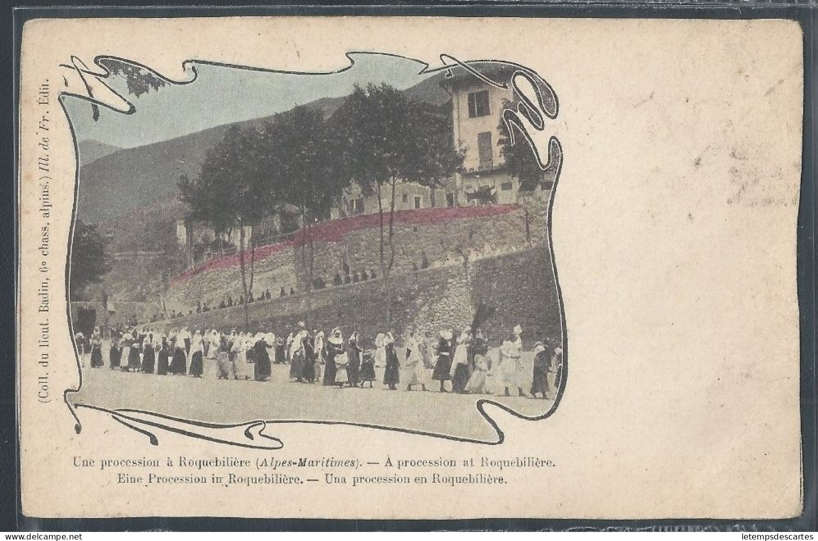 CPA 06 - Roquebilière, Une Procession - Roquebilliere