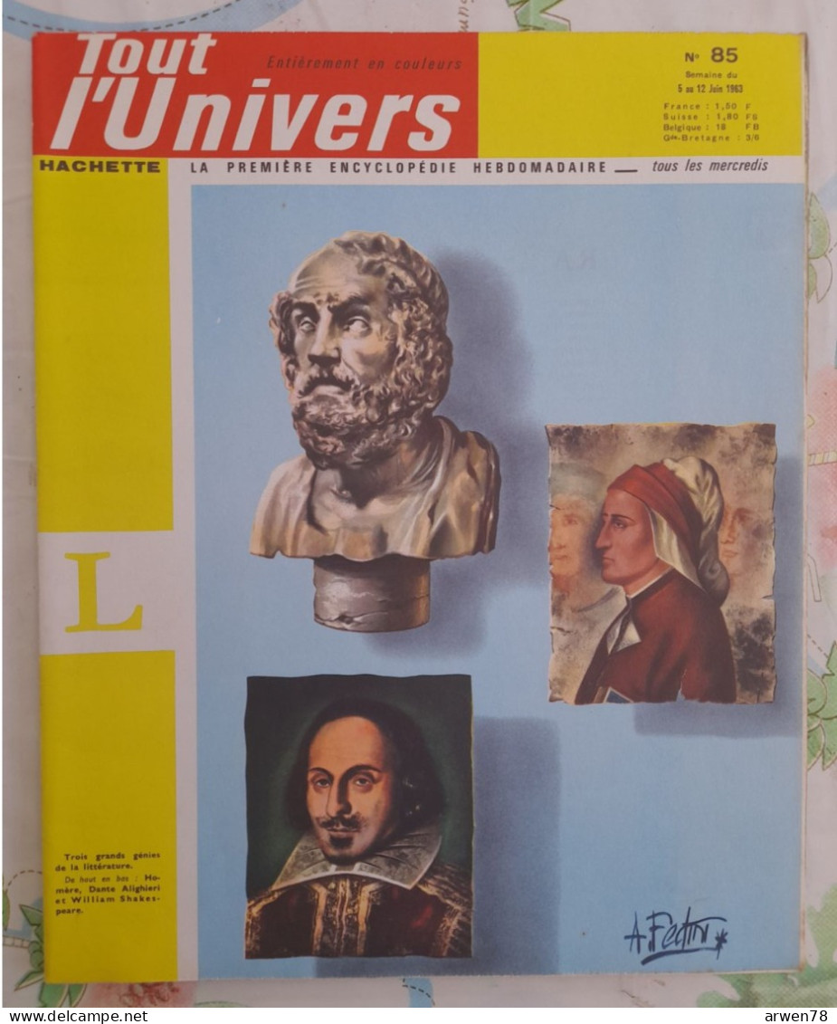 TOUT L'UNIVERS N° 85 TURGOT INVASIONS LOMBARDES BAROMETRE DRACON LES CRISTAUX MAISONS D'EUROPE - Encyclopédies