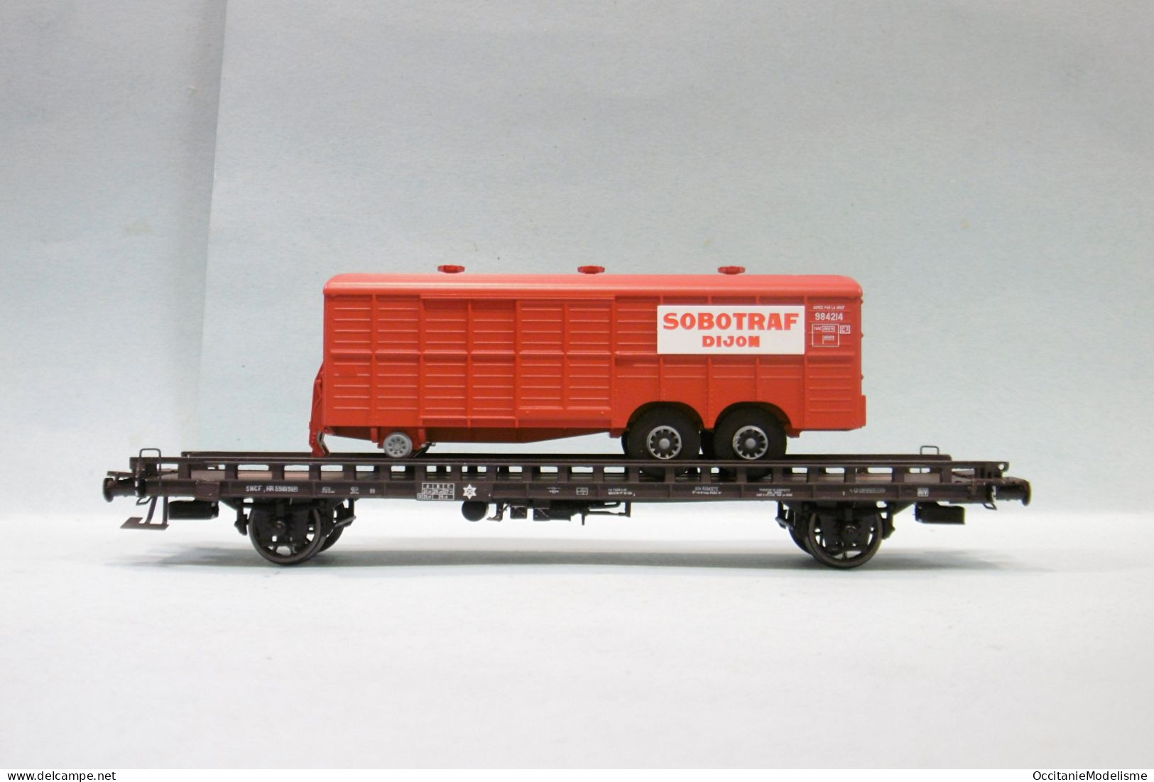 REE - WAGON UFR Biporteur SOBOTRAF SNCF Ep. III Réf. WB-617 Neuf NBO HO 1/87 - Coches De Mercancía