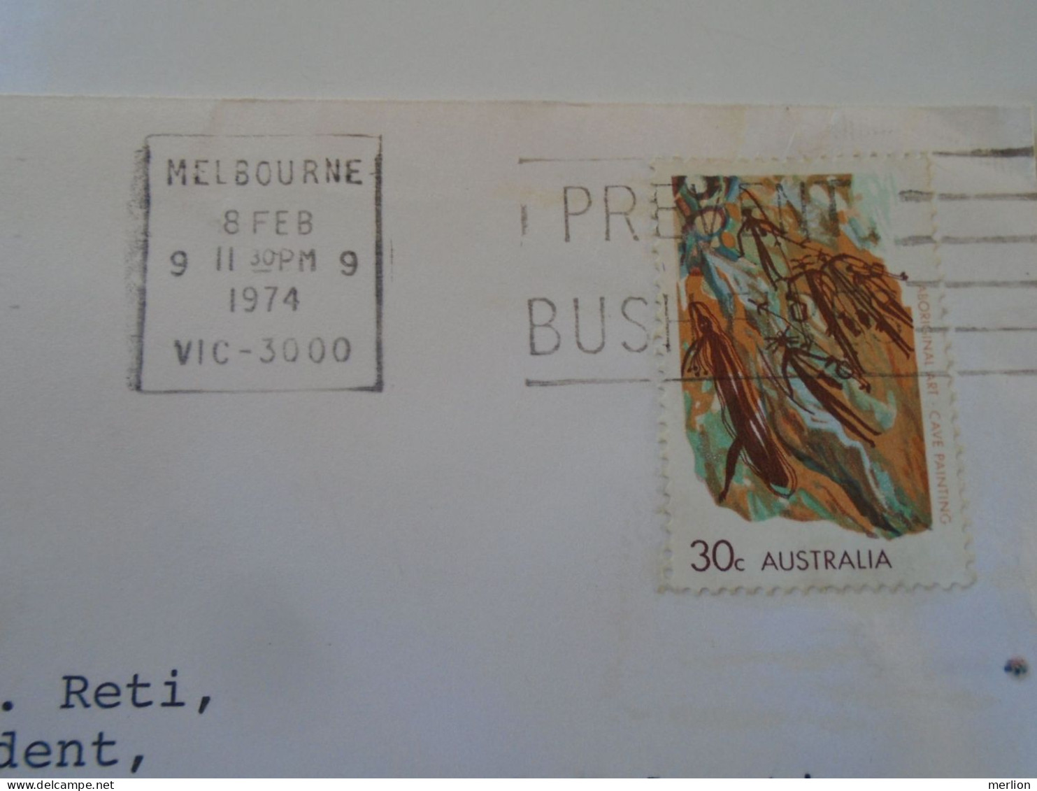 D198182   Australia  Airmail  Cover 1974 Melbourne- The Royal Federation Of Aero Clubs Fo Australia  - Sent To Hungary - Cartas & Documentos