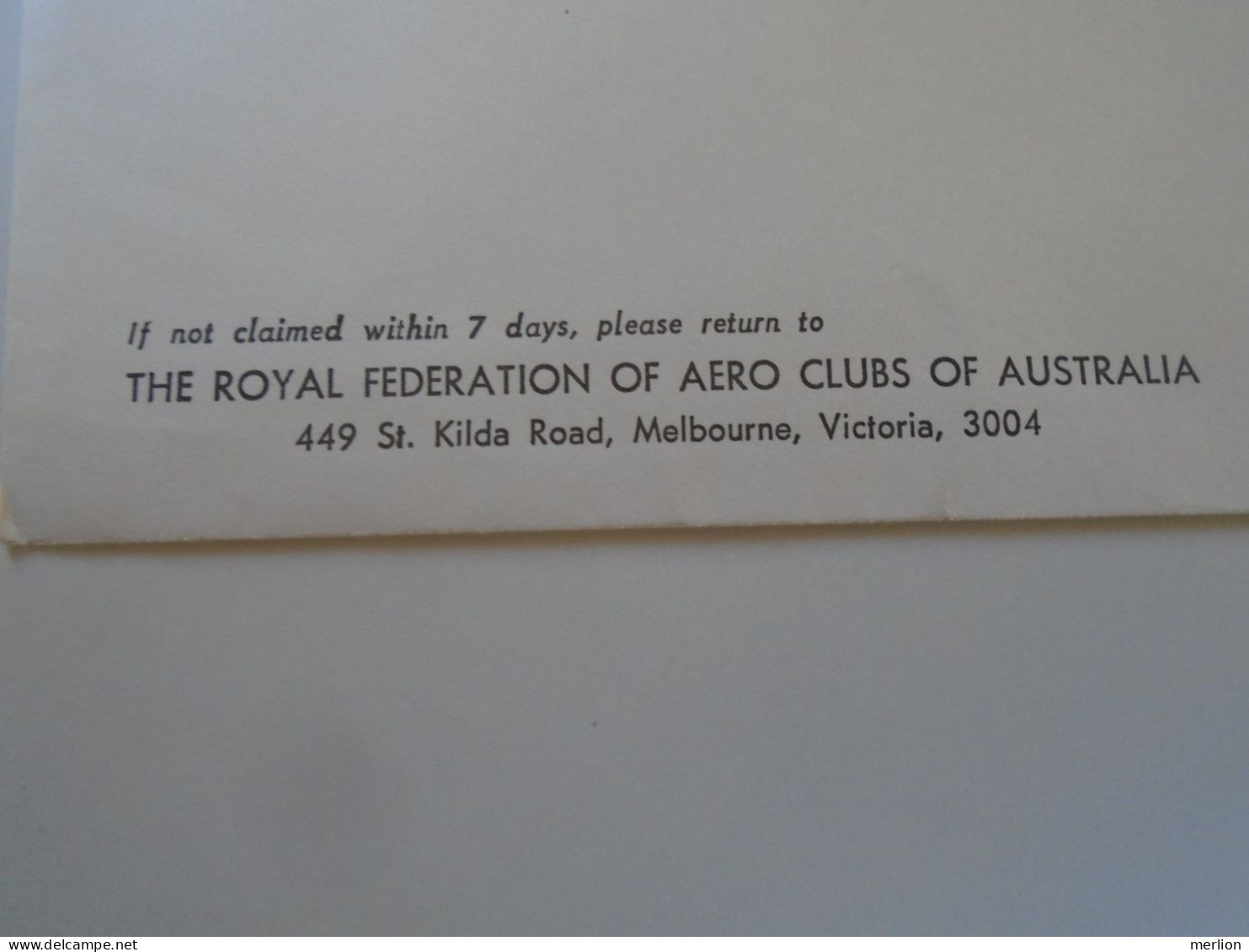 D198182   Australia  Airmail  Cover 1974 Melbourne- The Royal Federation Of Aero Clubs Fo Australia  - Sent To Hungary - Briefe U. Dokumente