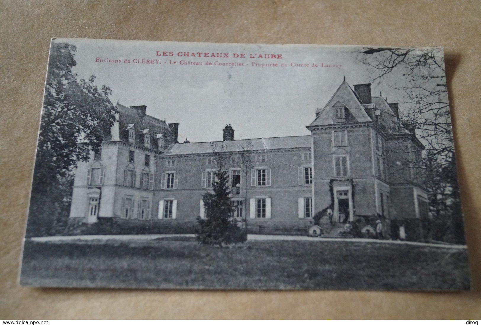 Belle Carte  Ancienne, Clerey,la Château De Courcelles Du Comte De Launay - Altri & Non Classificati