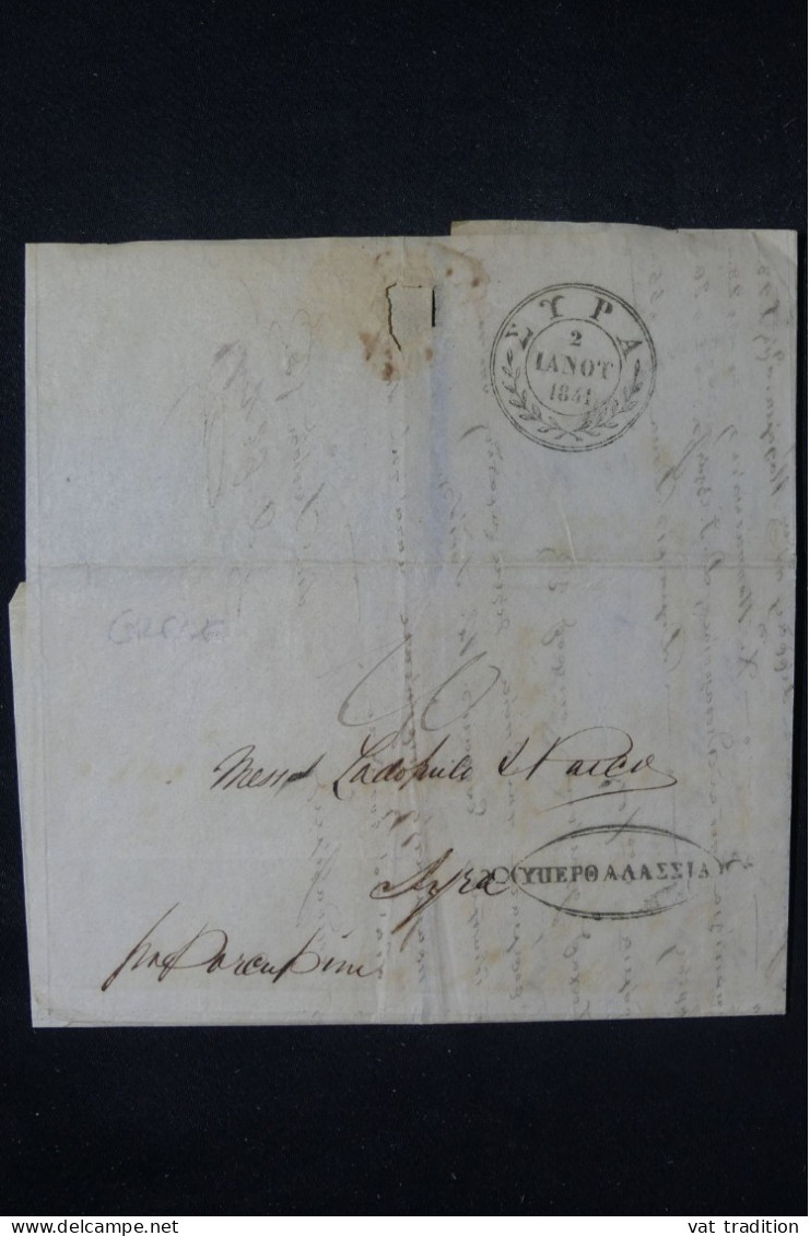 GRECE - Lettre De 1841 , à Voir - L 147078 - ...-1861 Prefilatelia