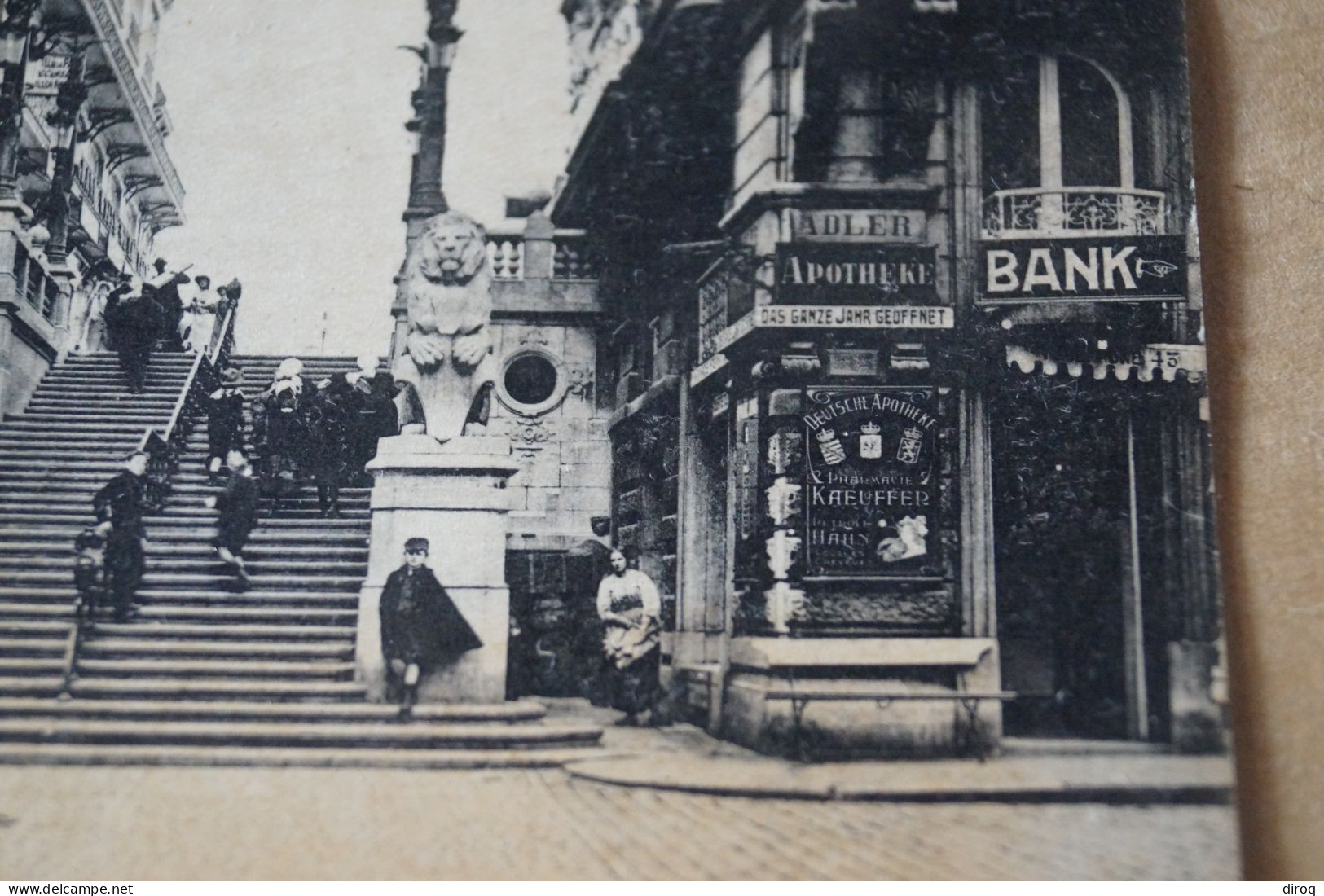 Belle Carte  Ancienne,Blankenberghe,escaliers Des Lions,commerces - Blankenberge