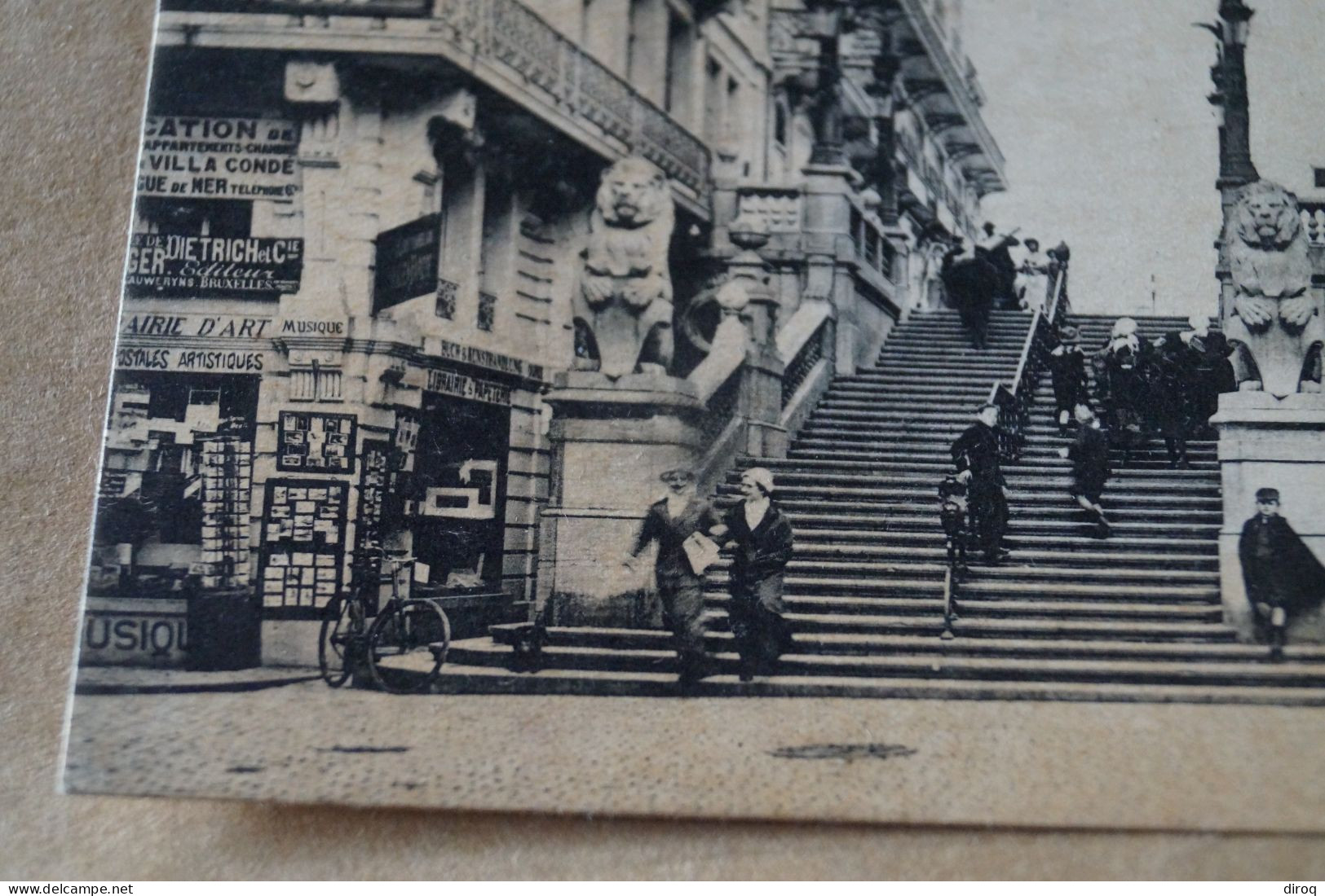 Belle Carte  Ancienne,Blankenberghe,escaliers Des Lions,commerces - Blankenberge