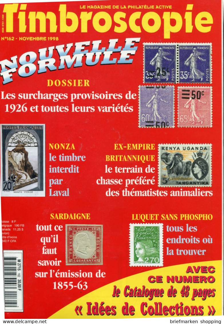 Timbroscopie -  #162 - Novembre 1998 - Français (àpd. 1941)