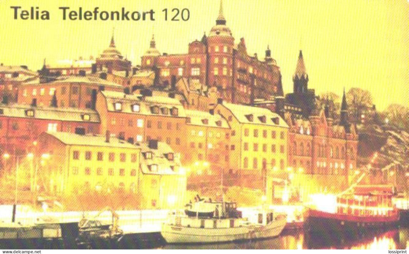 Sweden:Used Phonecard, Telia, 120 Markers, Stockholm View, 2002 - Paesaggi