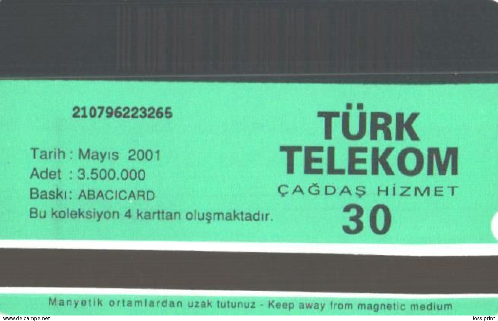 Turkey:Used Phonecard, Türk Telekom, 30 Units, Waterfalls, Bridge, Darker, 2001 - Paisajes