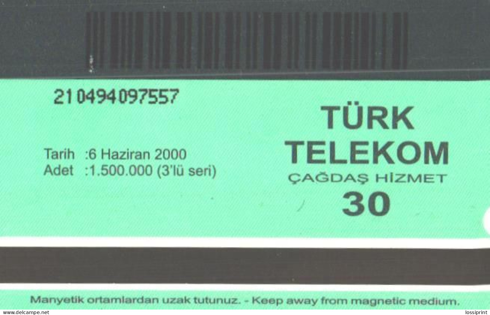 Turkey:Used Phonecard, Türk Telekom, 30 Units, Yaylalarimiz/Auder, Rize, 2000 - Paysages