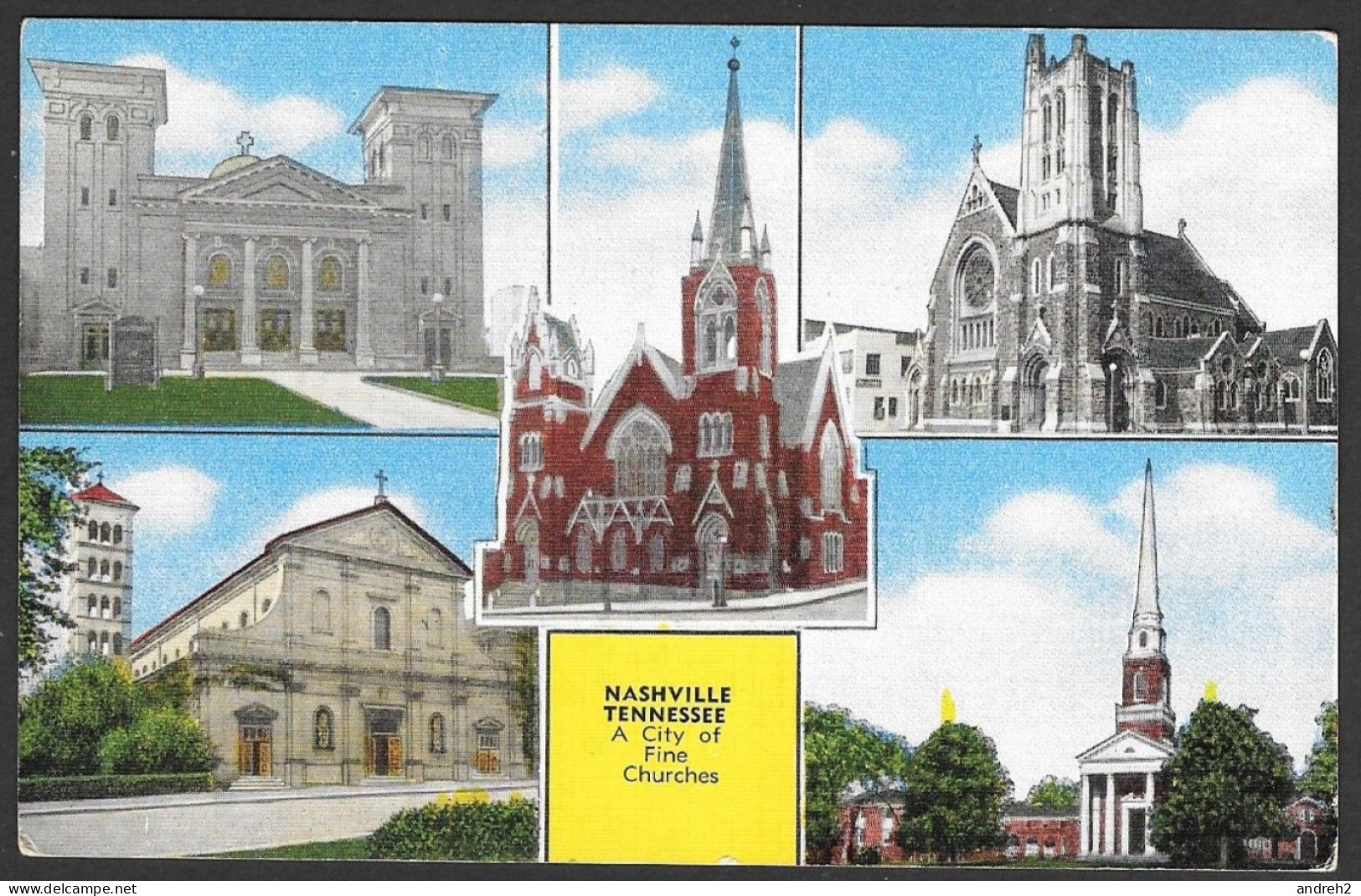 Nashville  Tennessee - A City Of Fine Churches - Uncirculated - Non Circulée - By Capitol News - No: 20736N - Nashville