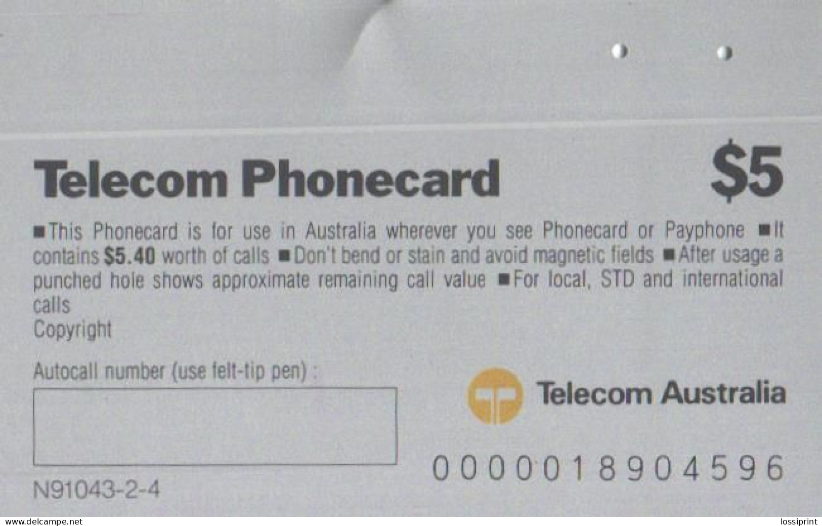 Australia:Used Phonecard, Telecom Australia, 5$, Barcelona Olympic Games 1992, Cycling - Olympic Games