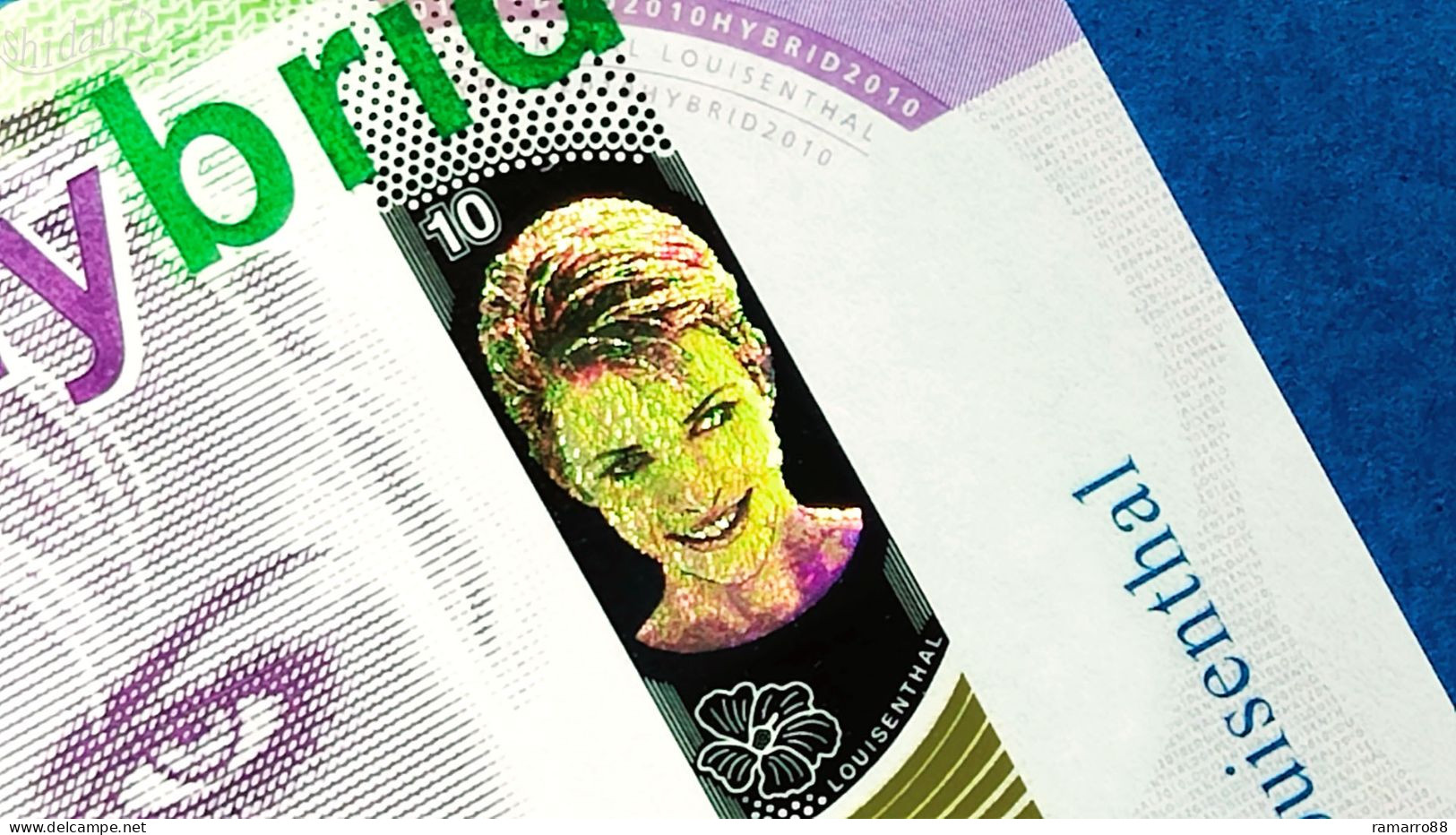 Louisenthal / Giesecke Devrient G&D - Yvonne Hybrid 2010 Specimen Test Note Unc