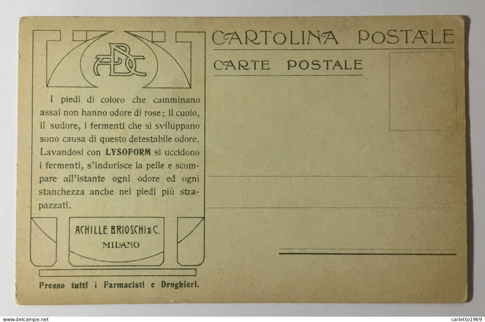 LA POSTA NELL’INDOCINA  - RETRO PUBBLICITÀ BRIOSCHI - NV FP - Postal Services