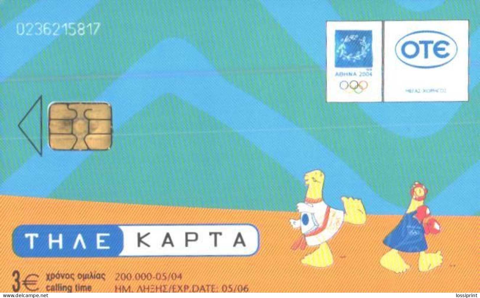 Greece:Used Phonecard, OTE, 3€, Athens Olympig Games 2004, Taekwondo And Boxing - Olympische Spelen