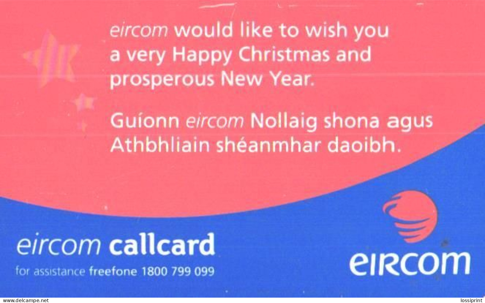 Ireland:Used Phonecard, Eircom, 10 Units, Santa Claus - Christmas