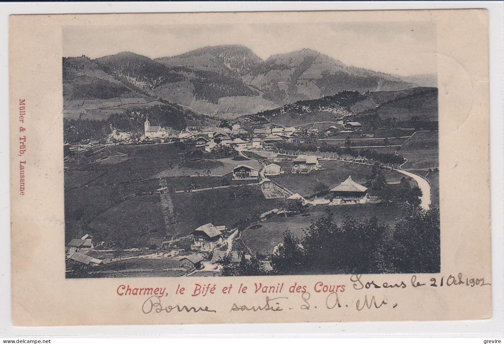 Charmey, Vue Générale, Le Bifé Et Le Vanil Des Cours, Müller & Trüb - Charmey