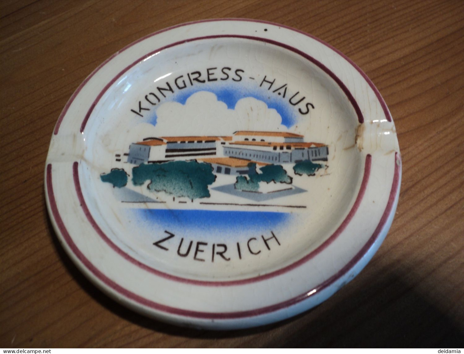 SUISSE. CENDRIER KONGRESS HAUS. ZURICH. FAIENCE. DESA AG STEFFISBURG. - Ashtrays