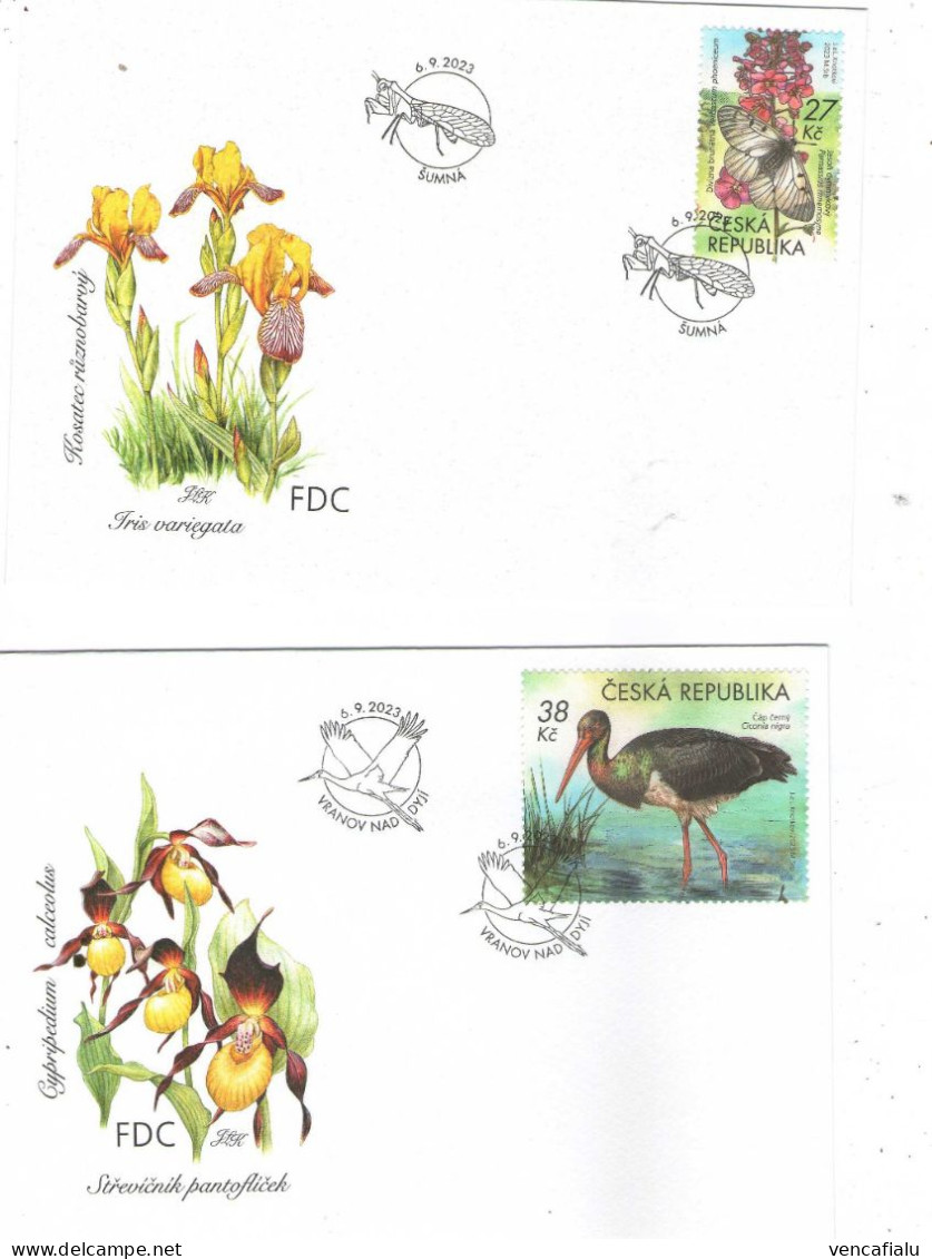 Year 2023 - Nature Park Podyji, Set Of 4 FDC's - FDC