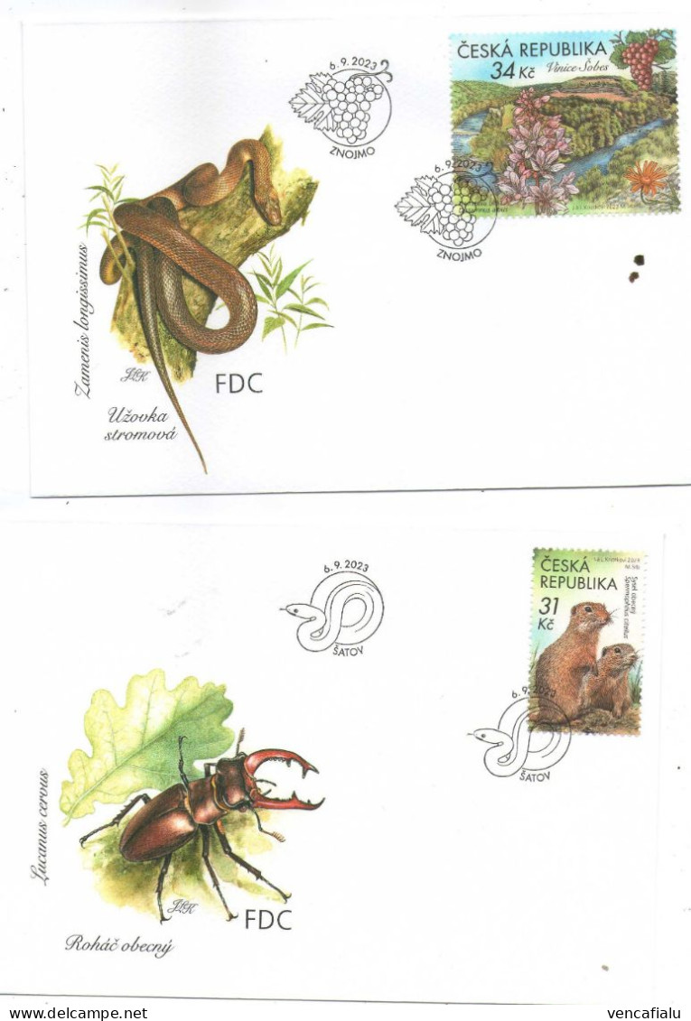 Year 2023 - Nature Park Podyji, Set Of 4 FDC's - FDC