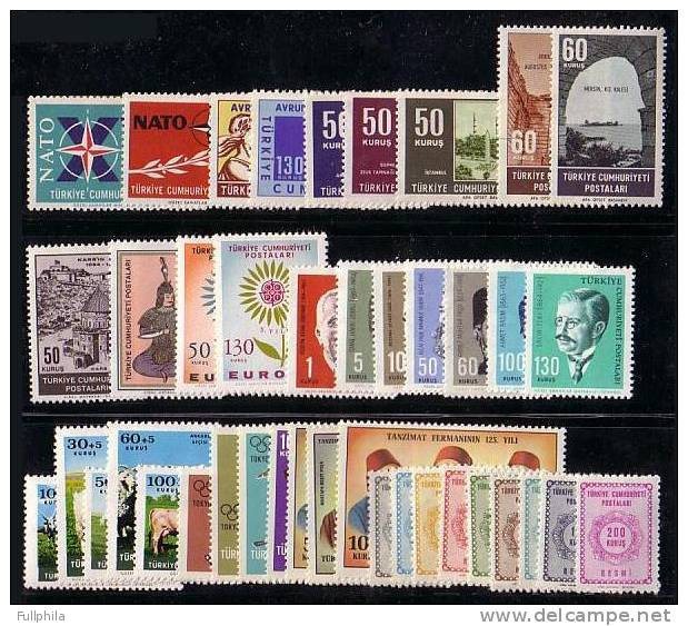 1964 TURKEY YEAR COMPLETE SET ALL MNH ** - Komplette Jahrgänge