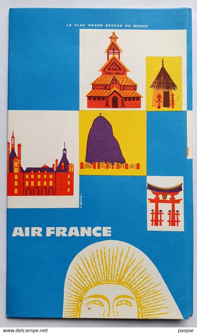 Pochette Cartonnée AIR FRANCE Années 1950-60 - Werbung