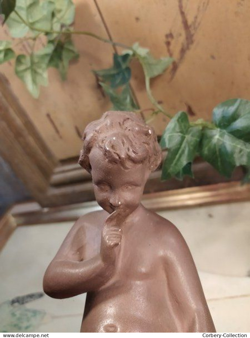 Ancienne Statue Cupidon "Le Silence " par Falconet