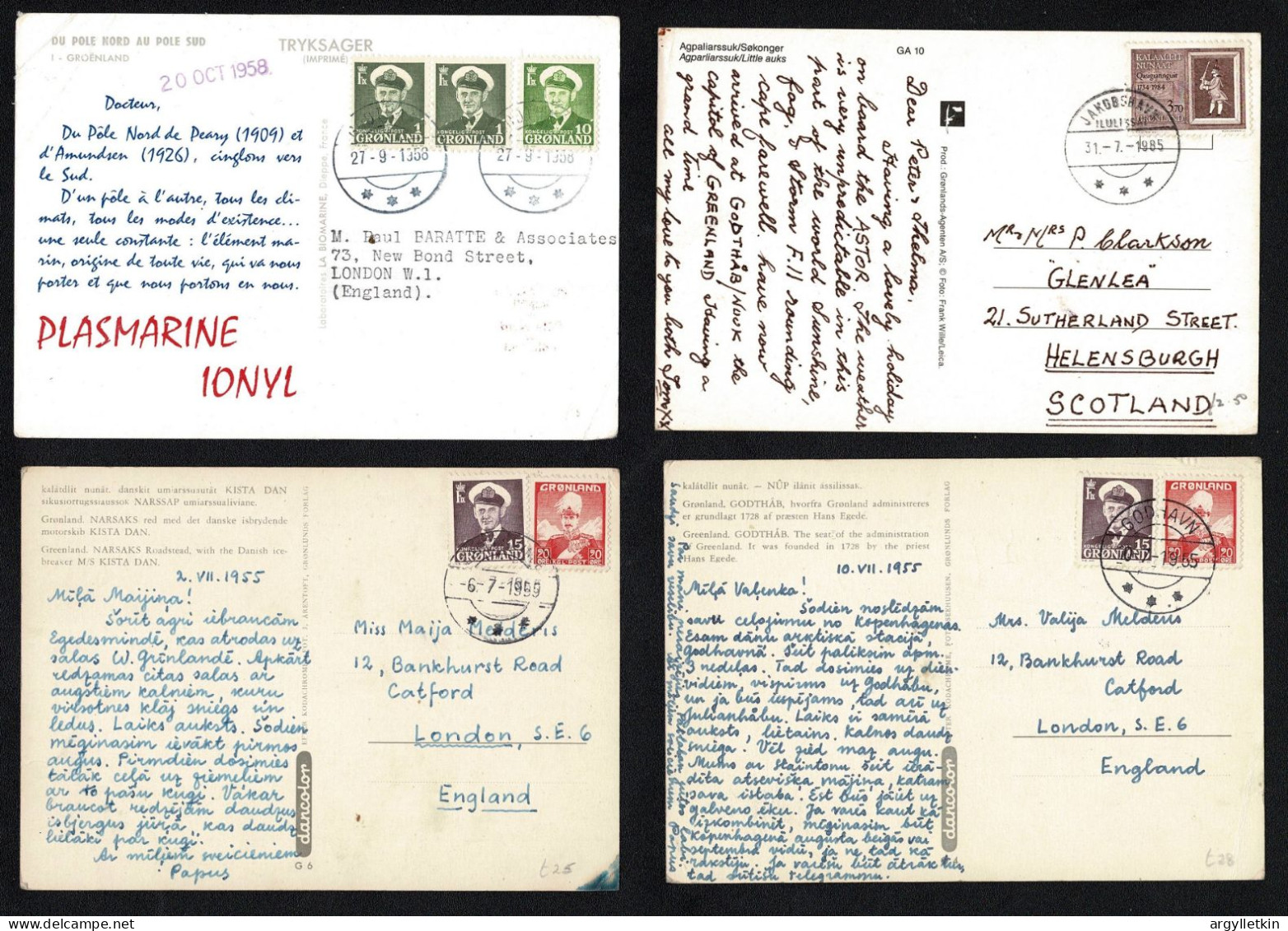 GREENLAND C1920-1985 COVERS AND CARDS - Lettres & Documents