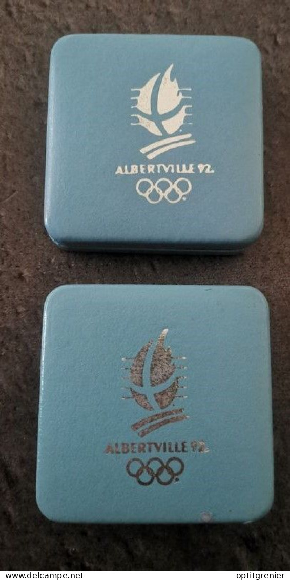 Lot De 2 Coffrets Vides Pour Capsules 100 Francs Argent Jo Albertville 1992 - 100 Francs