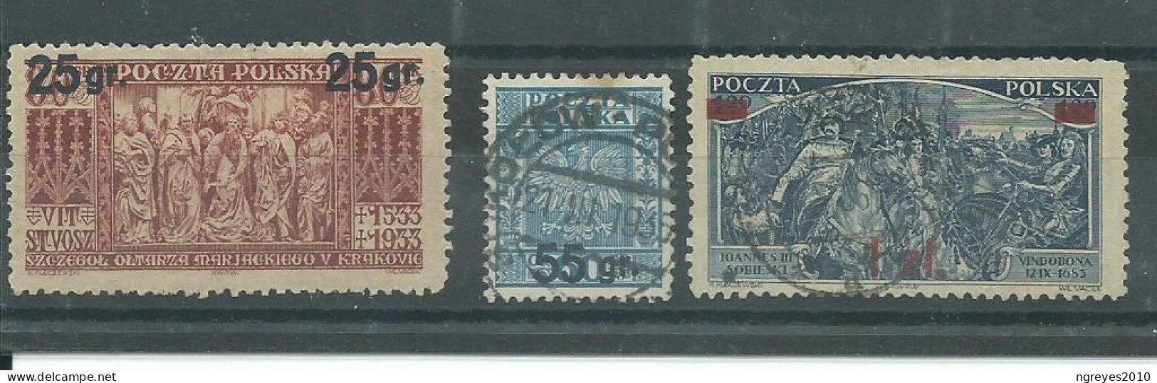 230044849  POLONIA  YVERT  Nº371/373  */USED MH/USED - Ungebraucht