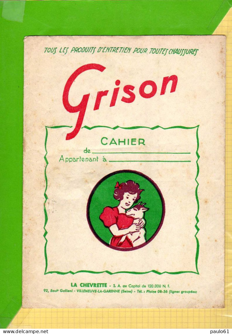 PROTEGE CAHIER : GRISON  La Chevrette Villeneuve La Garenne - Protège-cahiers