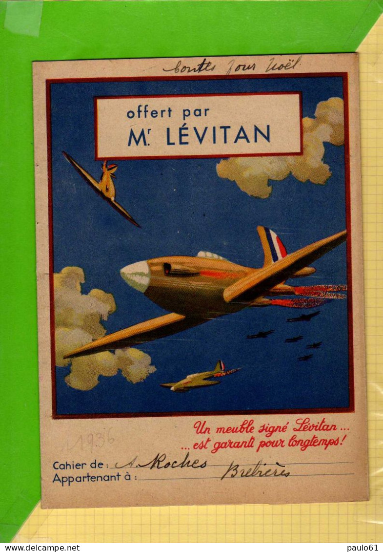 PROTEGE CAHIER Ancien  : Offert Par M LEVITAN  AVIONS - Protège-cahiers