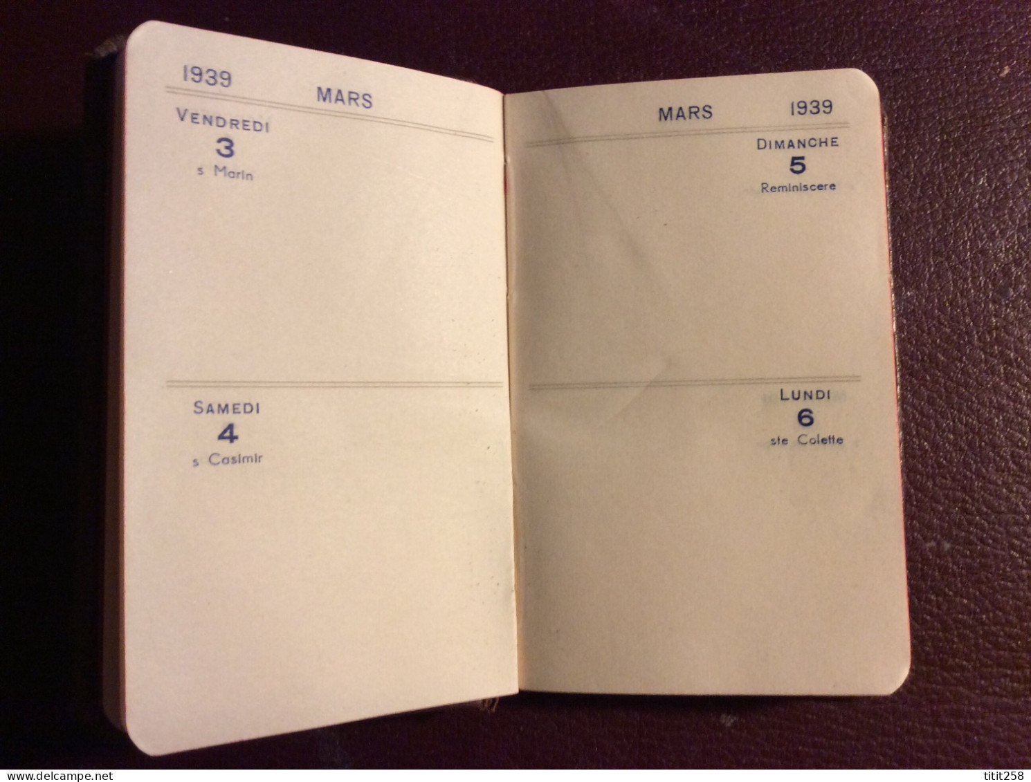 Ancien Petit Carnet Agenda Ciments Portland 1939 . 10 Pages Annotées par un SCOUT