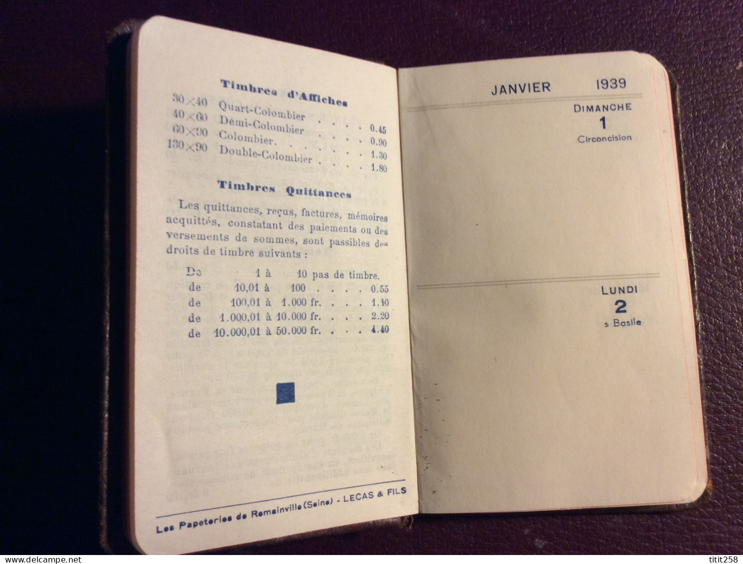 Ancien Petit Carnet Agenda Ciments Portland 1939 . 10 Pages Annotées par un SCOUT