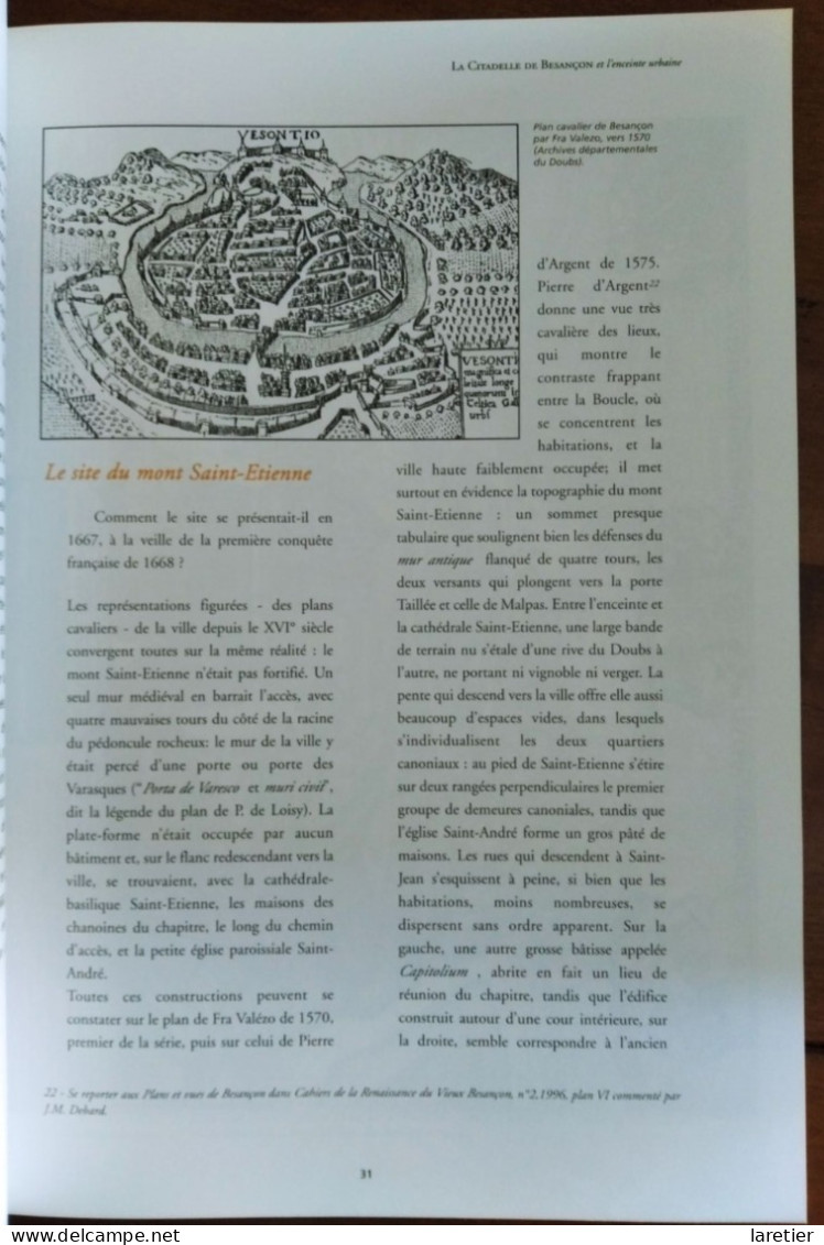 LA CITADELLE DE BESANCON et l'enceinte urbaine - Les Cahiers de la Renaissance du Vieux Besançon n° 9